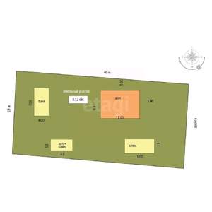 Дом 67м&sup2;, 1-этажный, участок 9 сот.  