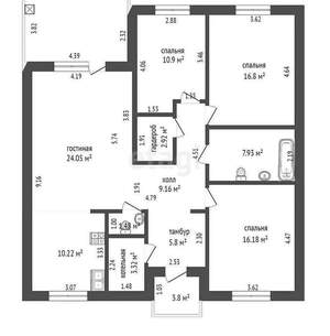 Дом 130м², 1-этажный, участок 8 сот.  