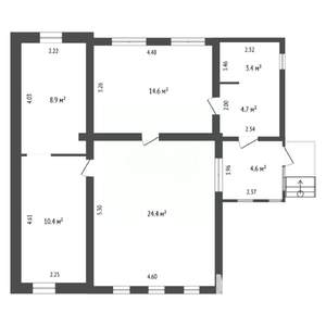 Дом 70м², 1-этажный, участок 6 сот.  