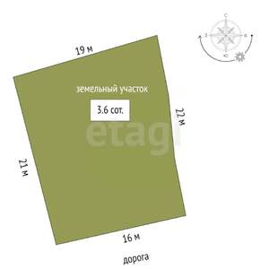 Дом 60м&sup2;, 1-этажный, участок 4 сот.  