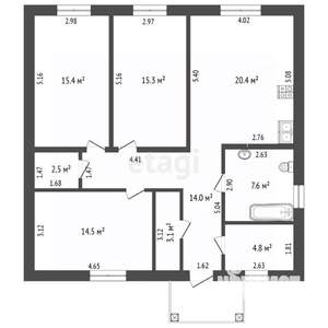 Дача 90м², 1-этажный, участок 4 сот.  