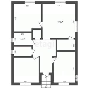 Дом 115м², 1-этажный, участок 5 сот.  