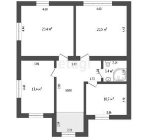 Дом 130м&sup2;, 2-этажный, участок 6 сот.  