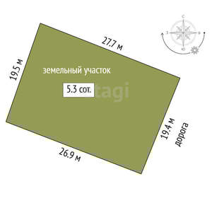 Дача 60м², 2-этажный, участок 6 сот.  