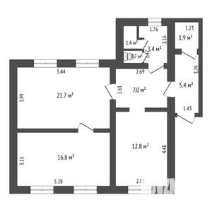 Коттедж 71м², 1-этажный, участок 5 сот.  