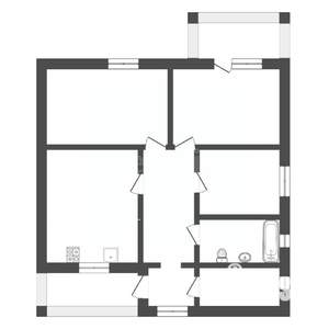 Дом 91м&sup2;, 1-этажный, участок 7 сот.  