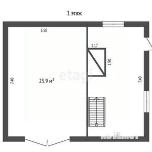Дом 91м&sup2;, 2-этажный, участок 14 сот.  