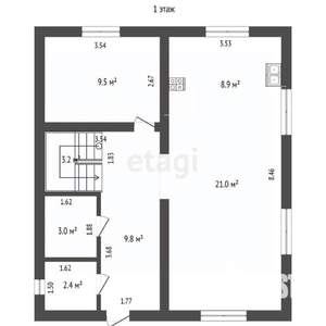 Дом 140м&sup2;, 2-этажный, участок 8 сот.  