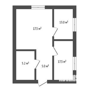 Коттедж 60м&sup2;, 1-этажный, участок 6 сот.  