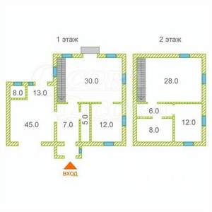 Коттедж 174м², 2-этажный, участок 5 сот.  