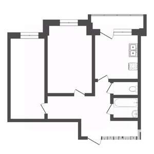 2-к квартира, на длительный срок, 60м2, 9/11 этаж