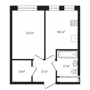 1-к квартира, на длительный срок, 30м2, 13/18 этаж
