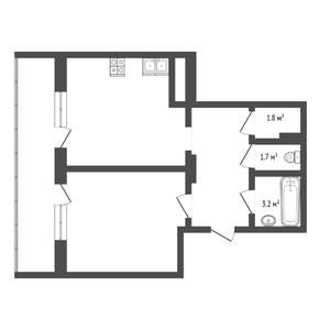 1-к квартира, на длительный срок, 50м2, 5/16 этаж