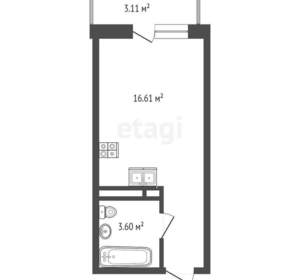 Студия квартира, на длительный срок, 23м2, 19/19 этаж
