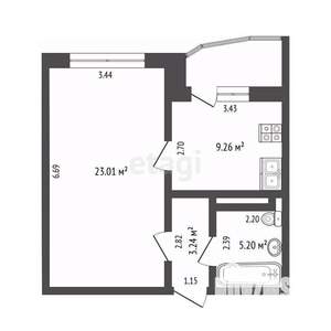 1-к квартира, на длительный срок, 41м2, 10/14 этаж