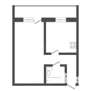 1-к квартира, на длительный срок, 40м2, 6/10 этаж