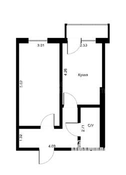 1-к квартира, на длительный срок, 38м2, 12/16 этаж