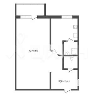 1-к квартира, на длительный срок, 33м2, 5/5 этаж