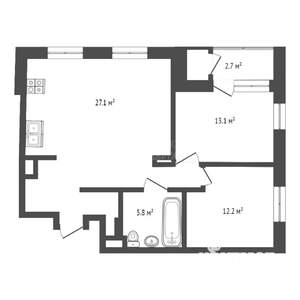 2-к квартира, на длительный срок, 74м2, 18/24 этаж