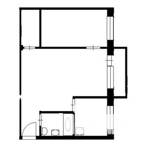 2-к квартира, на длительный срок, 42м2, 4/5 этаж