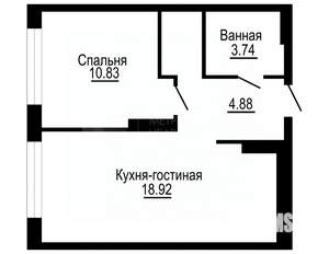 1-к квартира, на длительный срок, 31м2, 3/4 этаж