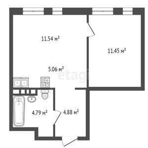 1-к квартира, на длительный срок, 38м2, 11/15 этаж