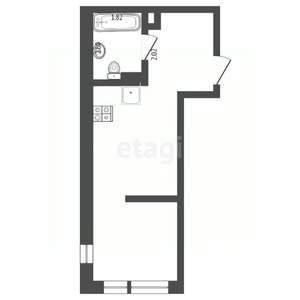 Студия квартира, на длительный срок, 26м2, 11/12 этаж