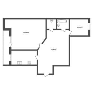 2-к квартира, на длительный срок, 51м2, 3/3 этаж