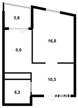 1-к квартира, на длительный срок, 42м2, 13/15 этаж