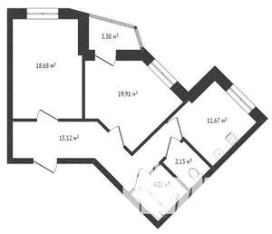 2-к квартира, на длительный срок, 73м2, 8/24 этаж