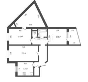3-к квартира, на длительный срок, 65м2, 9/9 этаж
