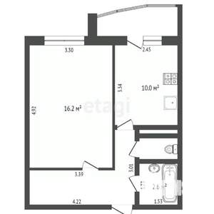 1-к квартира, на длительный срок, 36м2, 5/10 этаж