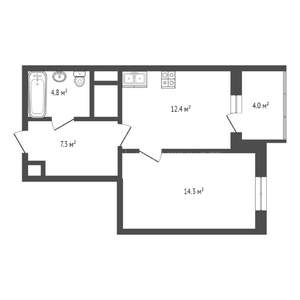 1-к квартира, на длительный срок, 35м2, 8/24 этаж