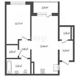 1-к квартира, на длительный срок, 60м2, 4/9 этаж