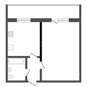 1-к квартира, на длительный срок, 40м2, 6/9 этаж