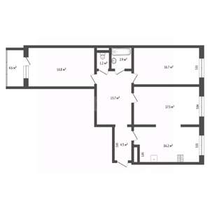 3-к квартира, на длительный срок, 89м2, 10/10 этаж