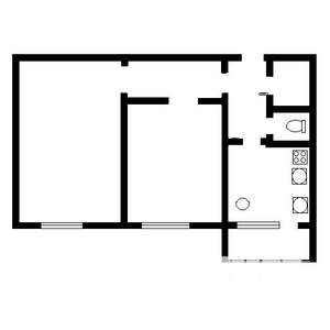 2-к квартира, на длительный срок, 56м2, 1/9 этаж