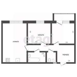 2-к квартира, на длительный срок, 63м2, 15/16 этаж