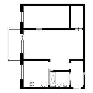 2-к квартира, на длительный срок, 45м2, 4/5 этаж