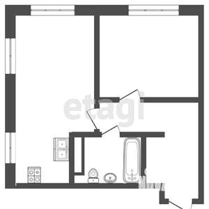 1-к квартира, на длительный срок, 36м2, 12/16 этаж