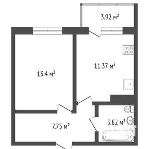 1-к квартира, на длительный срок, 38м2, 2/17 этаж