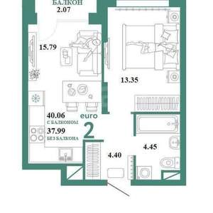 1-к квартира, на длительный срок, 40м2, 11/16 этаж
