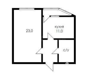 1-к квартира, на длительный срок, 42м2, 11/17 этаж