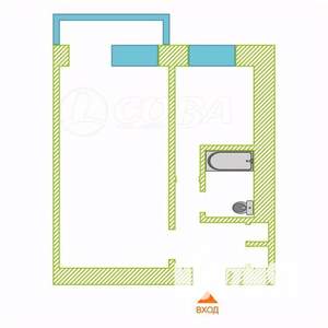 1-к квартира, на длительный срок, 30м2, 3/5 этаж