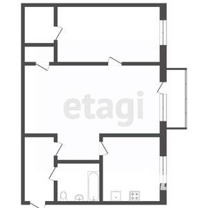 2-к квартира, на длительный срок, 44м2, 5/5 этаж