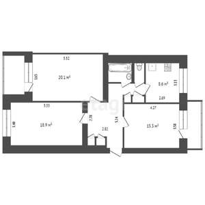 3-к квартира, на длительный срок, 80м2, 4/5 этаж