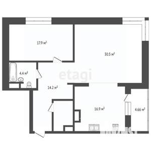 2-к квартира, на длительный срок, 96м2, 3/20 этаж