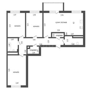 3-к квартира, на длительный срок, 87м2, 15/16 этаж