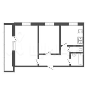 2-к квартира, на длительный срок, 52м2, 6/9 этаж