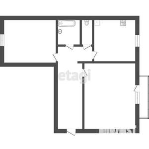 2-к квартира, на длительный срок, 60м2, 2/5 этаж